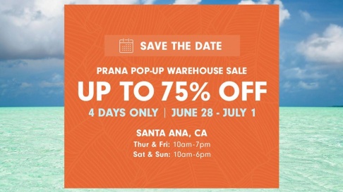 prAna Pop-Up Warehouse Sale