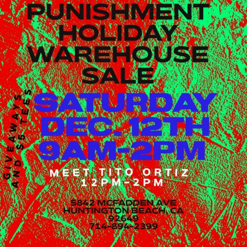 Punishment Athletics Holiday Warehouse Sale