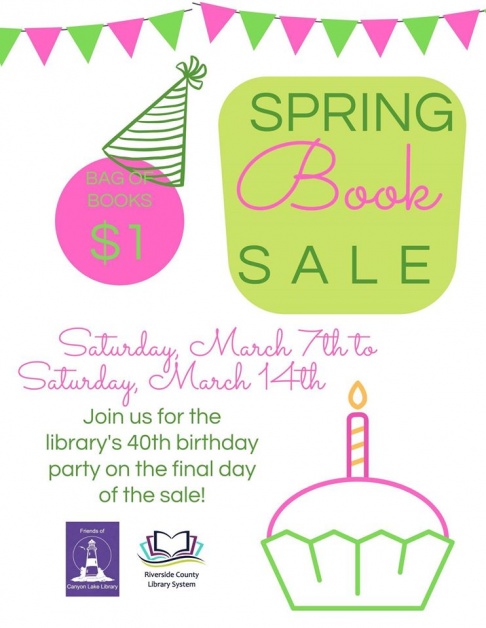 Canyon Lake Library Spring Book Sale
