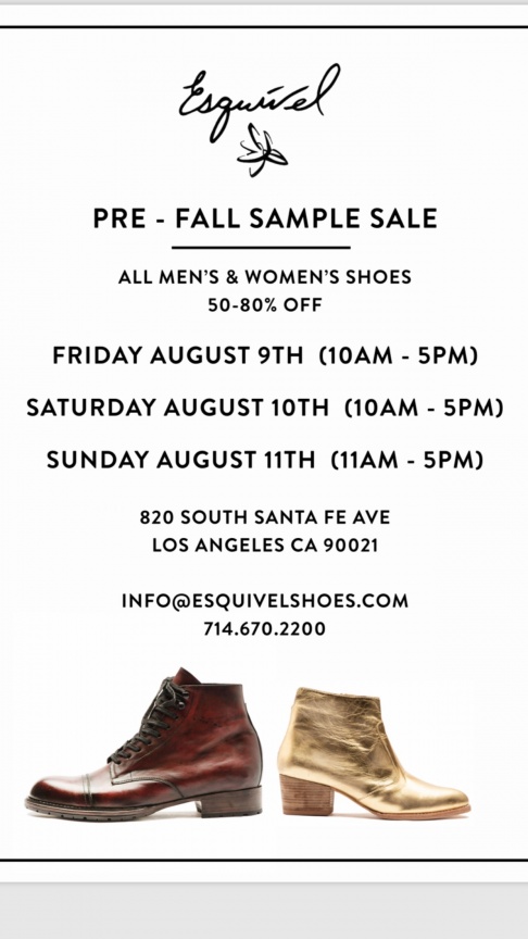 Esquivel Shoes Pre Fall Sample Sale