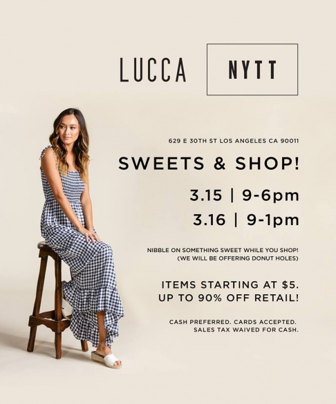 LUCCA and NYTT Warehouse Sale