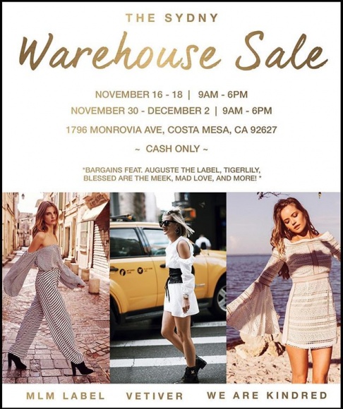The SYDNY Warehouse Sale