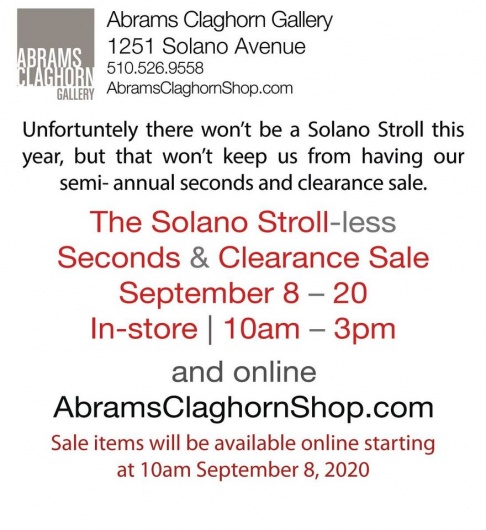 Abrams Claghorn Gallery Semi-Annual Seconds and Clearance Items Sale