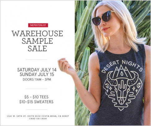  The Poster List - Warehouse Sample Sale