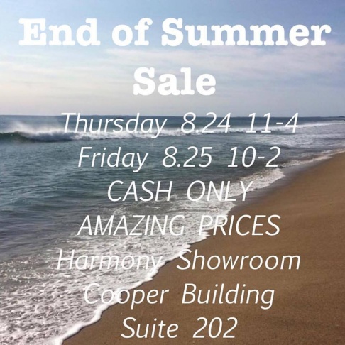 Harmony Showroom End of Summer Sale
