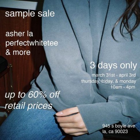 Asher LA Sample Sale