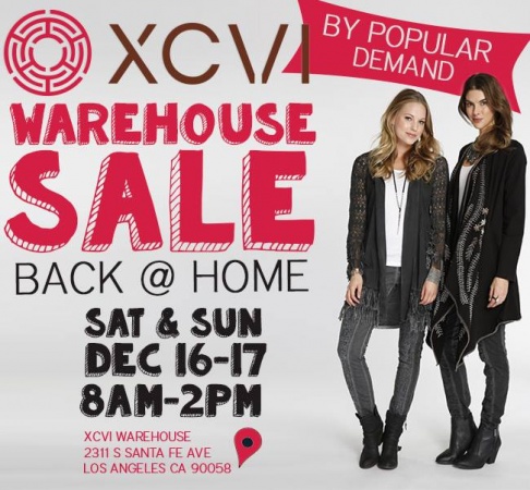 XCVI Warehouse Sale: The Sequel