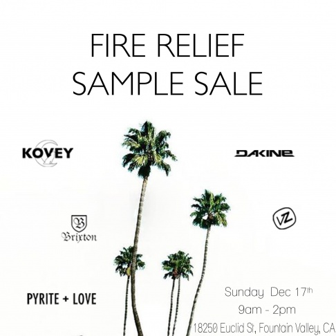 Holiday Sample Sale for Fire Relief