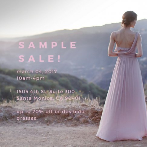 Vow To Be Chic sample sale